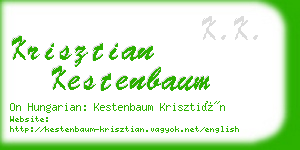 krisztian kestenbaum business card